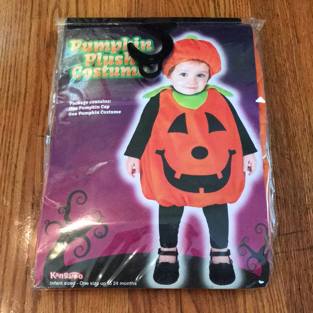 New in package pumpkin costume up to 24 months
